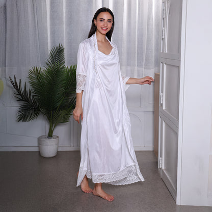 Women Satin Nightgown Set