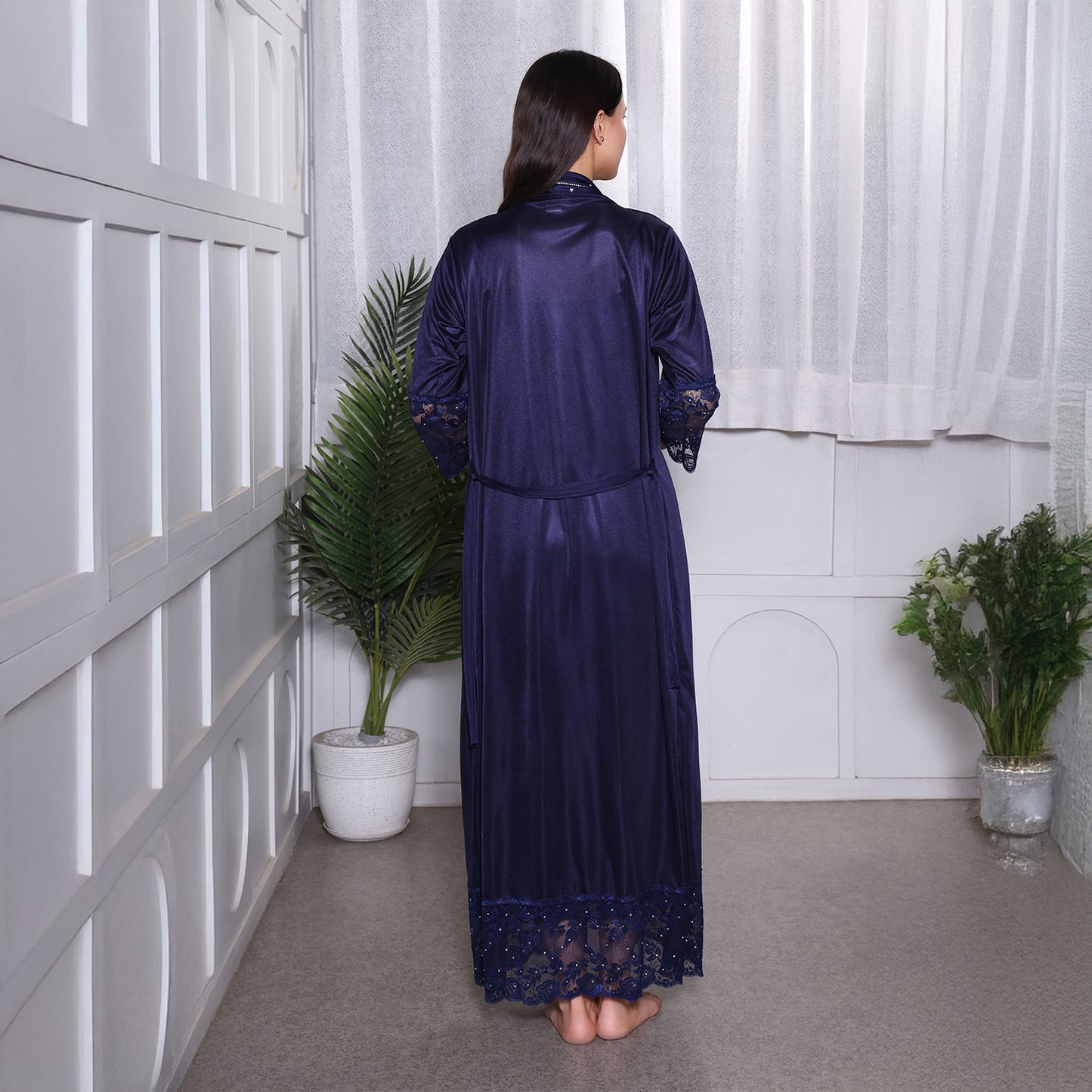 Women Satin Nightgown Set