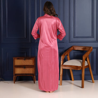 Women Nighty Net Gown Set