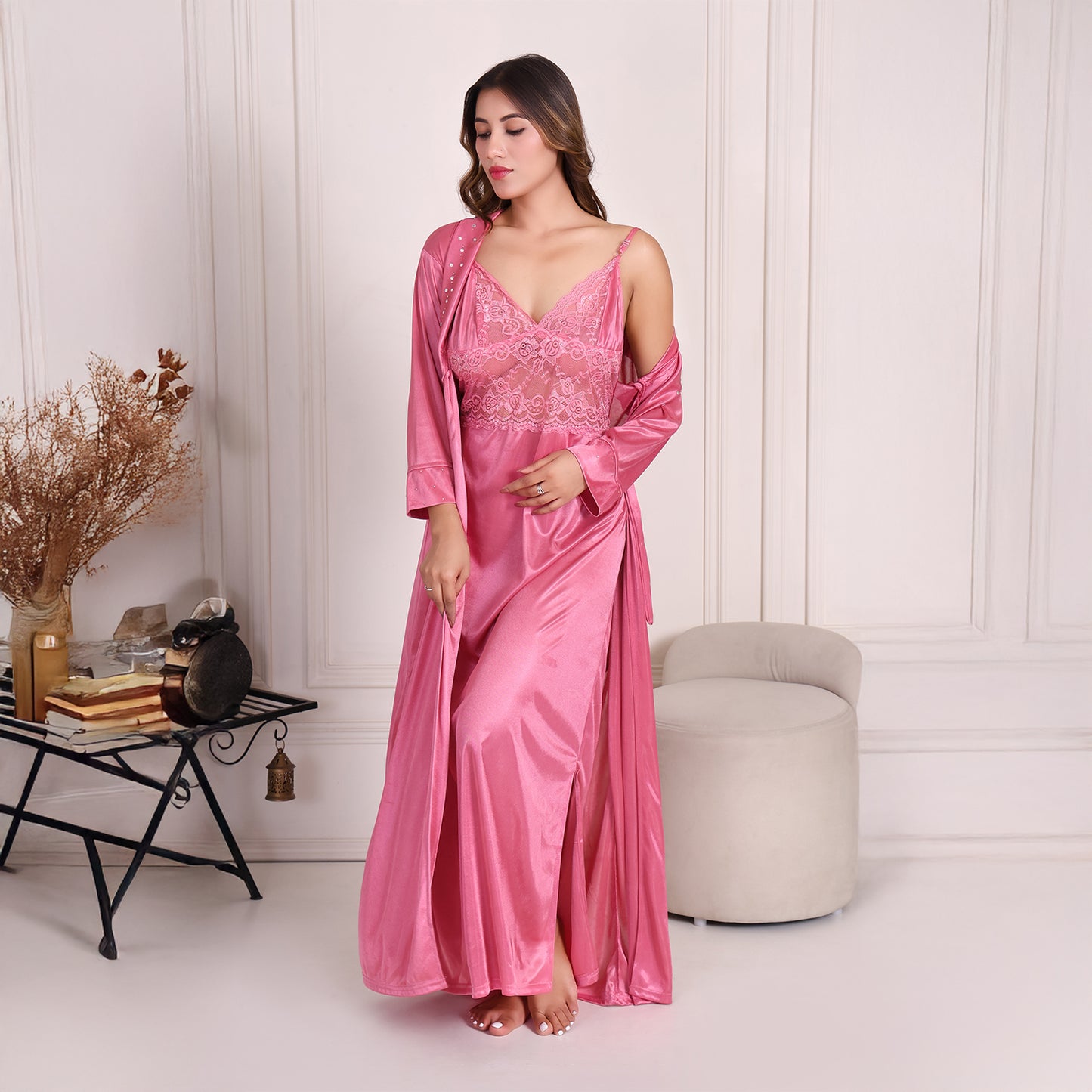 Women Satin Nightwear Set