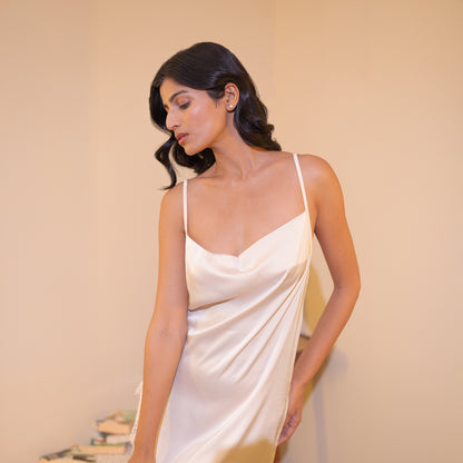 Armani Satin Side Slit Dress