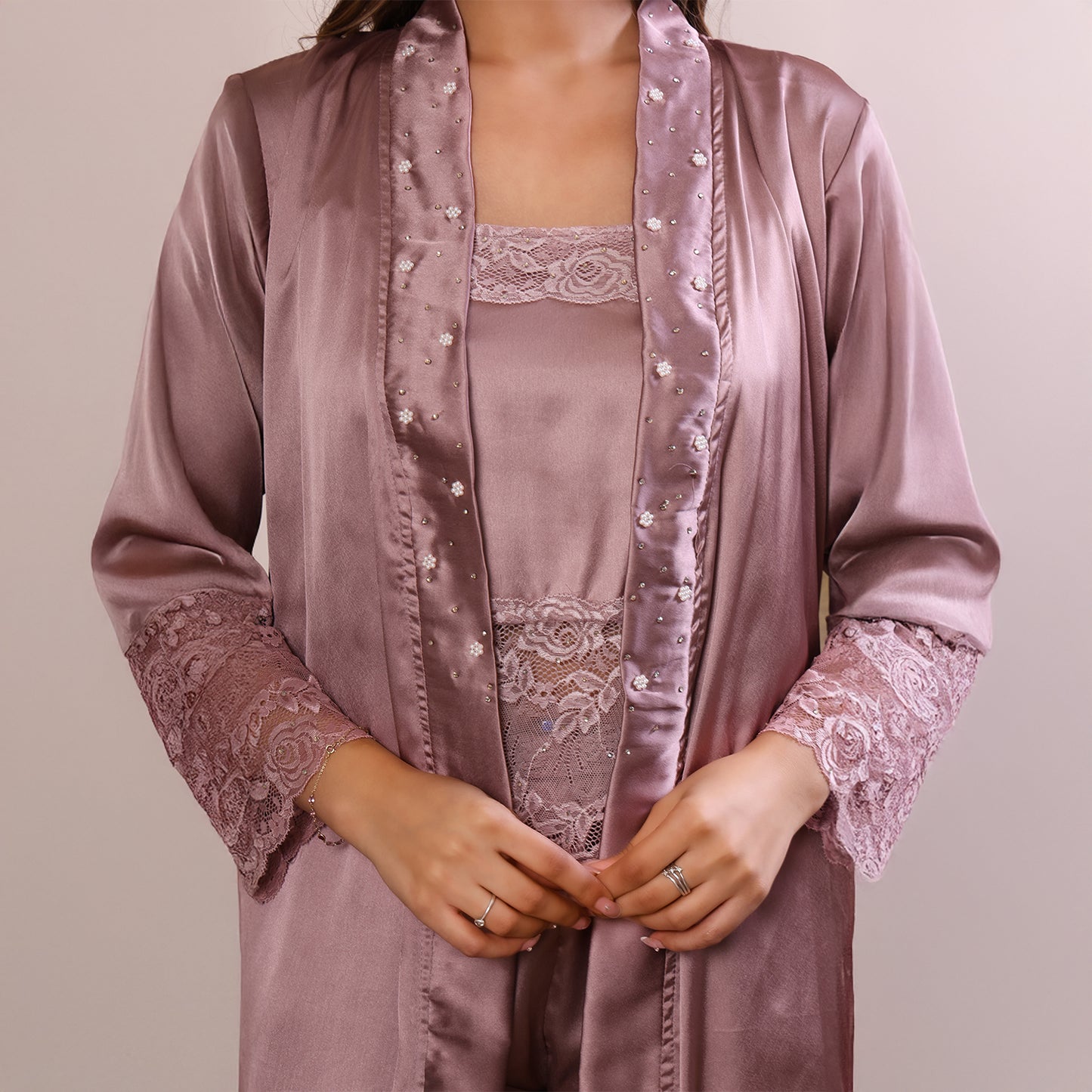 Japanese Satin Top Shorts Set