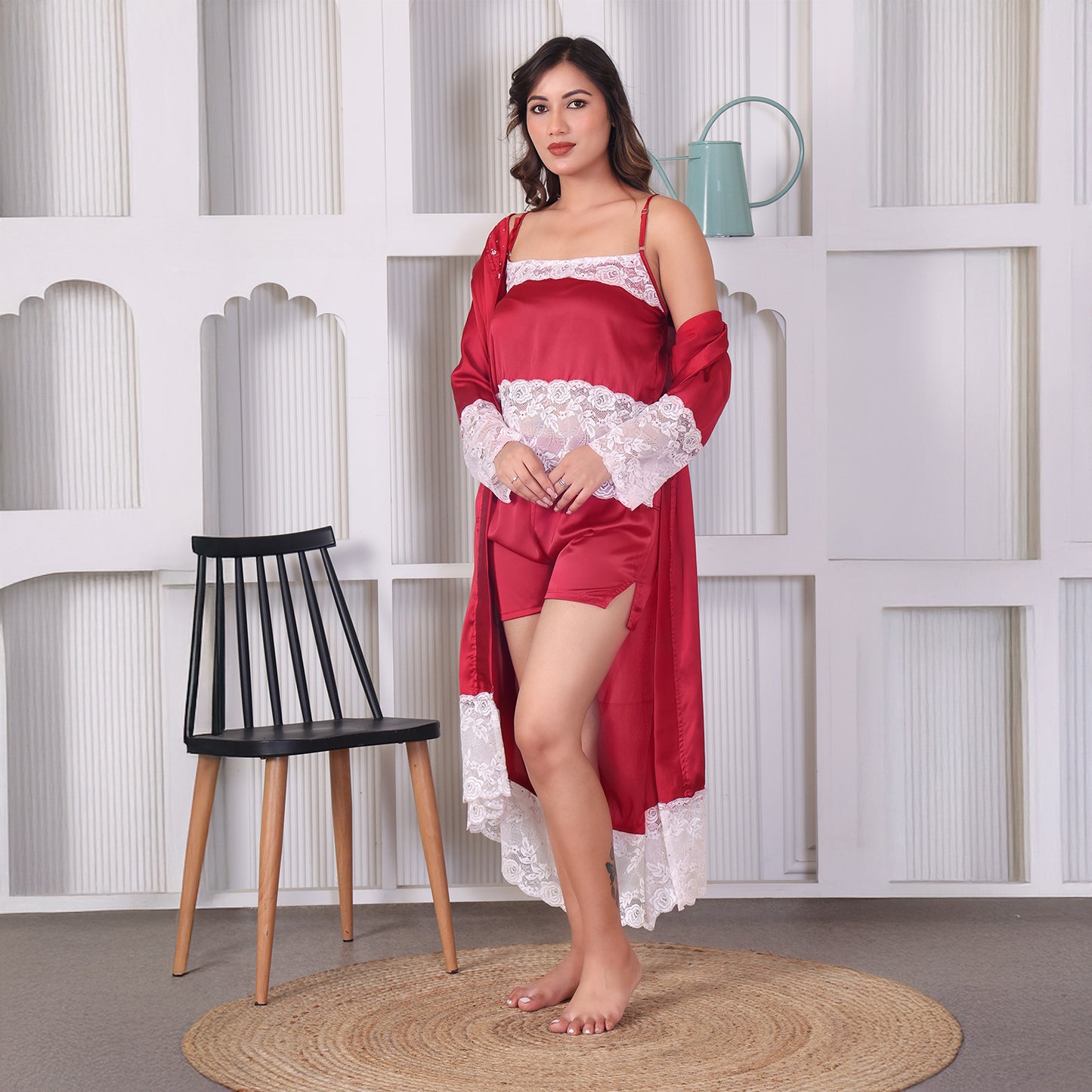 Silky Satin Crop Set