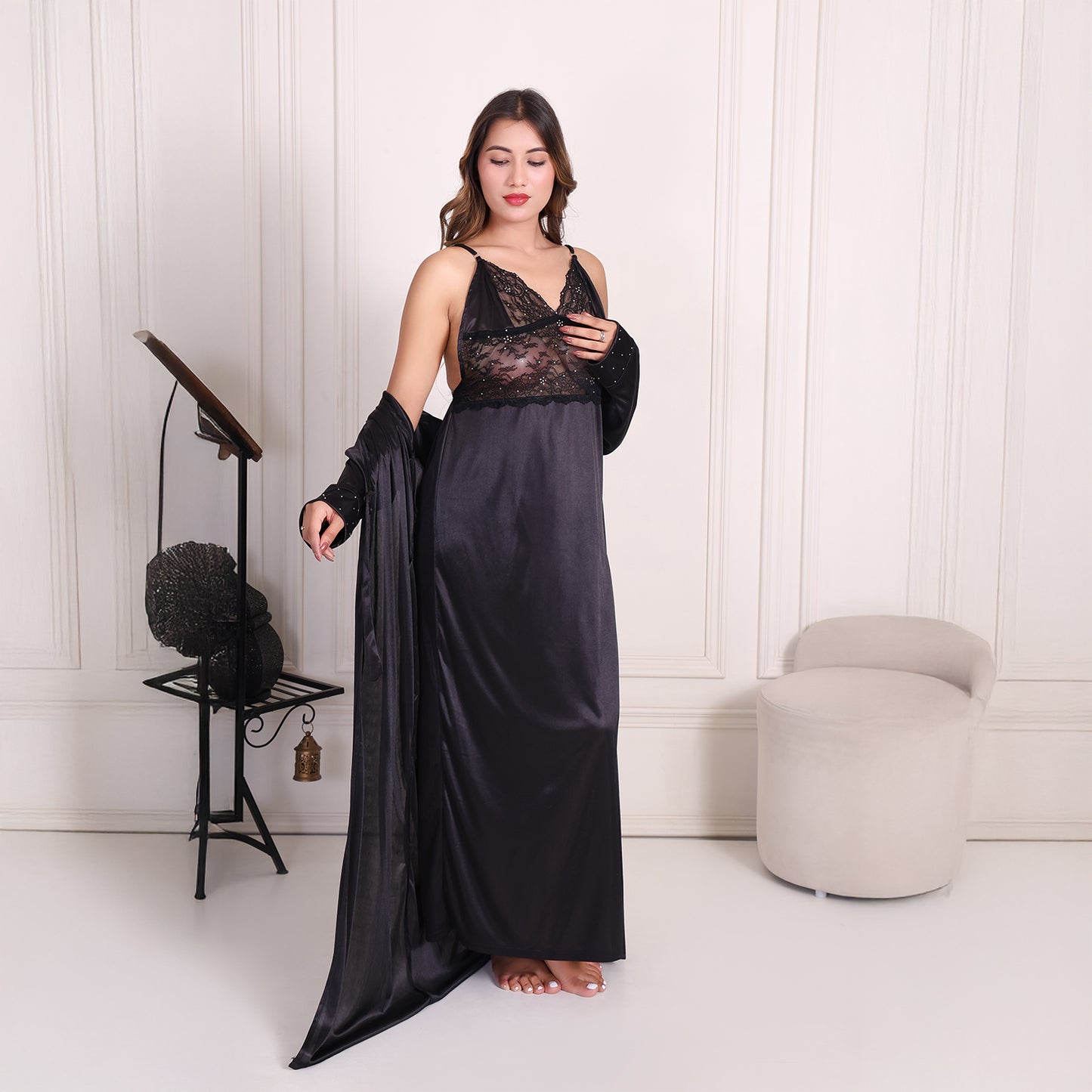 Women Satin Nightwear Set