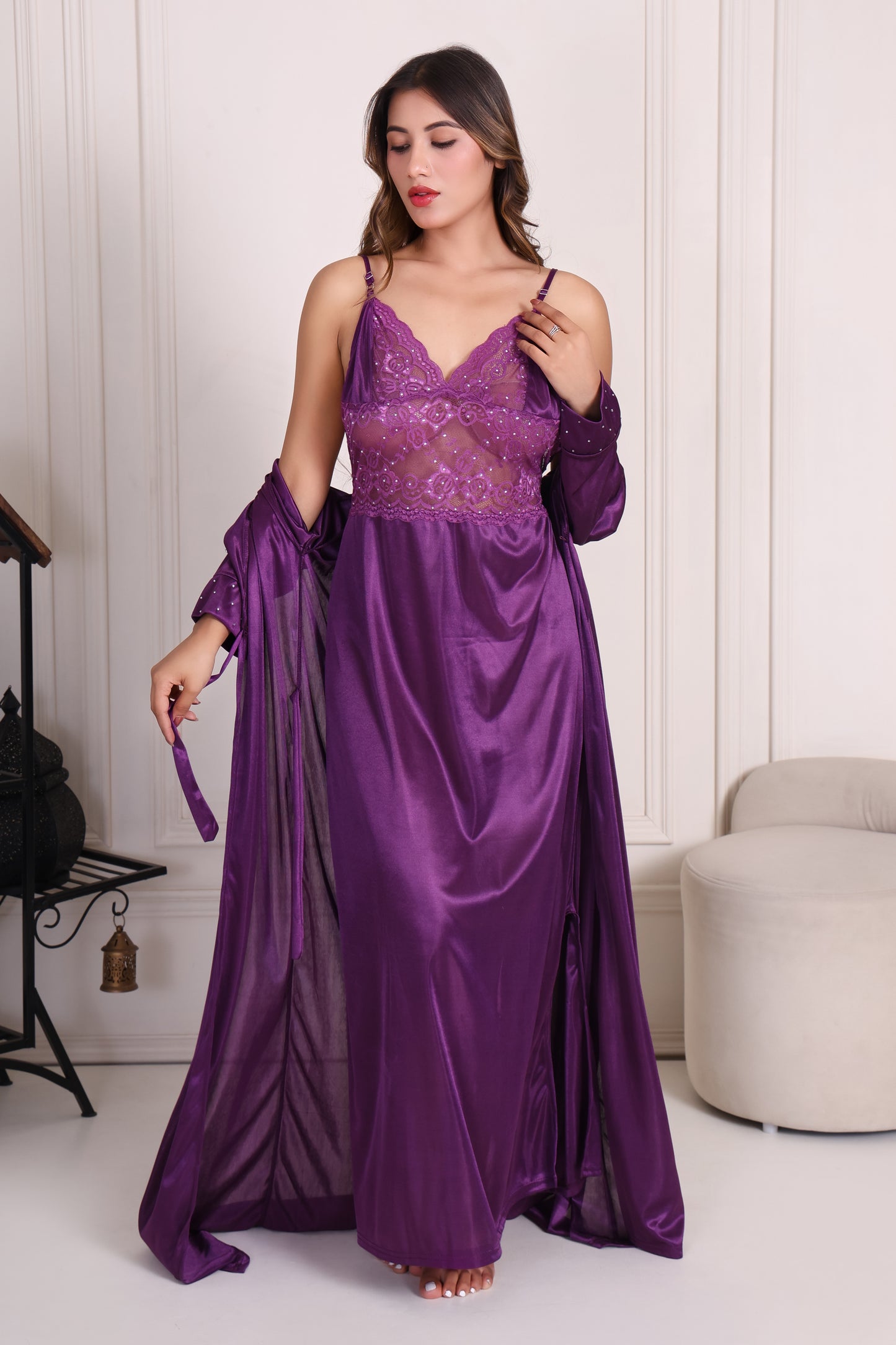 Women Satin Nightwear Set