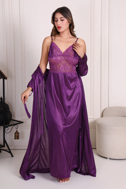 Women Satin Nightwear Set