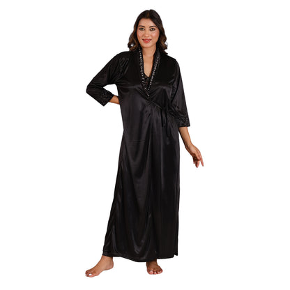 Women Nighty Net Gown Set