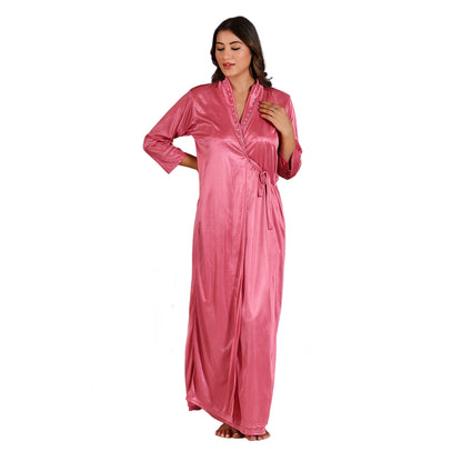 Women Nighty Net Gown Set