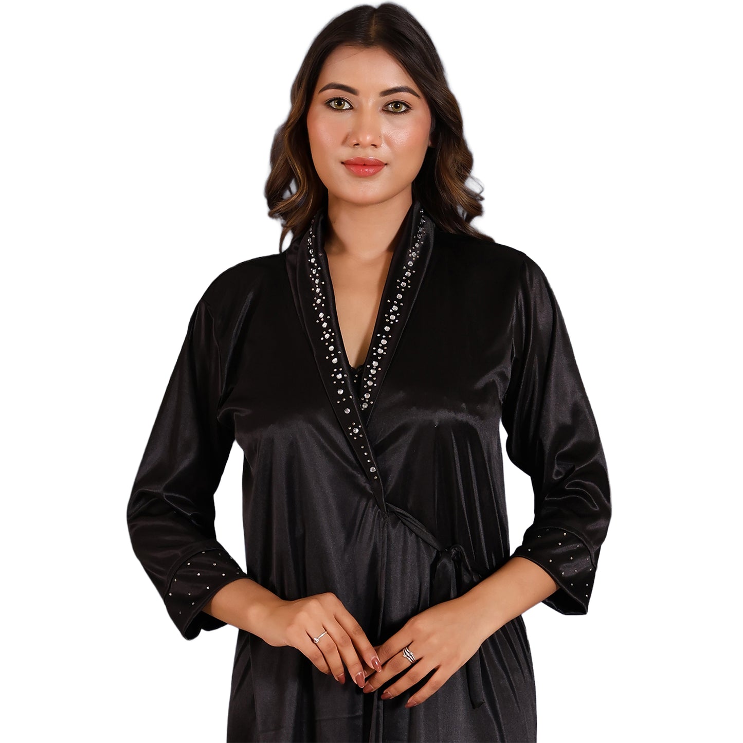 Women Nighty Net Gown Set